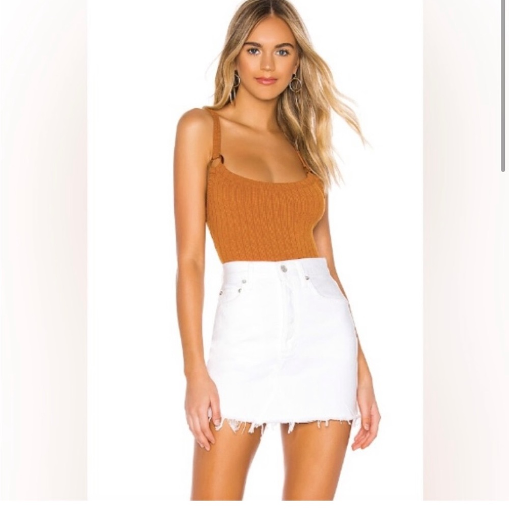 Agolde Quinn high rise oyster skirt